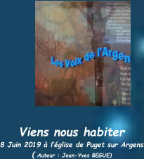 Viens nous habiter 8 Juin 2019 à l’église de Puget sur Argens ( Auteur : Jean-Yves BEGUE)